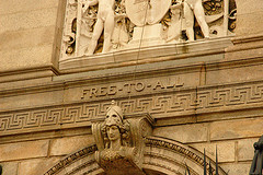 Image of BPL archway text reads: Free To All